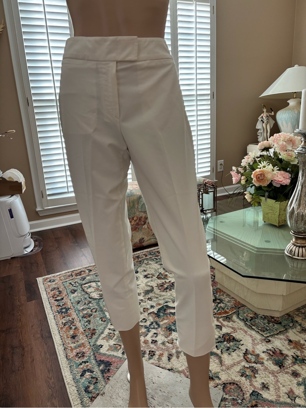 Prada White Cropped Chinos